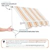 TENDAGGIMANIA 1 Paar Sonnensegel-Arme Aus Alu, 50 Cm, Braun – Inkl. 4 Selbstblühende Schrauben