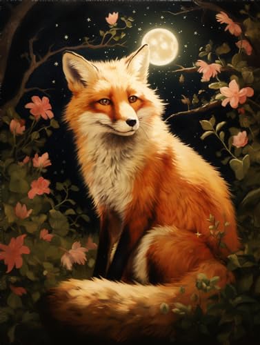 Kit de broderie de perles pour décorer votre salon avec un motif renard
