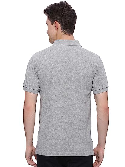 Image of KEOTI Poly Cotton(Mattey) Collar Neck Half Sleeves Tshirt for Men & Boys (Pack of 1), Plain-Regular Fit, Casual Wear, Polo Tees for Daily Use Stylish Comfortable Men's T-Shirt