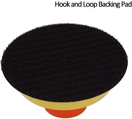 3PCS 3 Inch Hook & Loop Backing Plate, 5/8" Thread Sanding Backing Pads for Rotary Polisher and Sander - Image 3