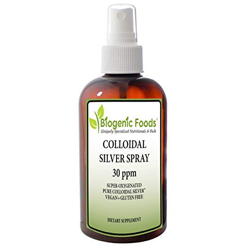 Colloidal Silver Spray - 30 ppm Super-Oxygenated Pure Non-GMO Solution, 4 oz