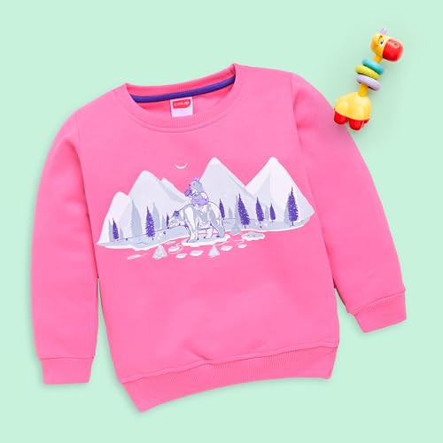 Image of LuvLap Baby Girls Full Sleeve Sweatshirt & Pyjama Set