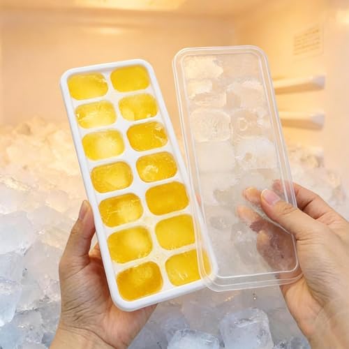 Bandeja de silicona para cubitos con tapa, 14 compartimientos miniatura 1