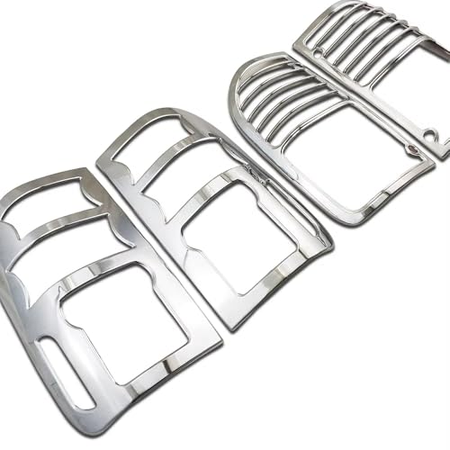Cubiertas luz trasera coche Hilux 2003-2007 con moldura plateada protectora 3
