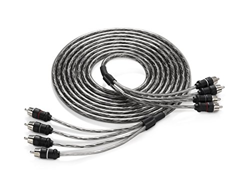 JL Audio XD-CLRAIC4-12 4-Channel Twisted-Pair Audio Interconnect Cable with Molded Connectors, 12-Feet