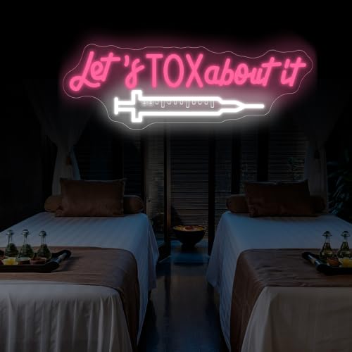 Image of Let's Tox about it Neon Sign Botox LED Light Injector Spa Studio Decor