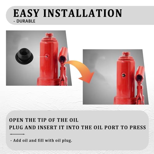 12PCS Bottle Jack Oil Filler Plug,9mm Rubber Floor Jack Parts for Sealling Hydraulic Jack Oil Ports,Universal Hydraulic Jack Parts Accessories