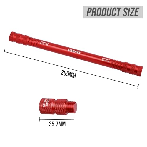 Image of 6 in 1 Fork Damper Rod Bleed Tool M10 x 1.0 /1.25 M12 x 1.0 /1.25 M8 x 1.0 M14 x 1.0 Motorcycle Fork Damper Rod Bleed Repair Tool (Red)