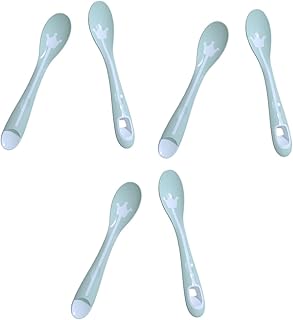 Totority 6 Peças Colheres Infantis Colheres De Plástico Colheres Infantis Colheres De Plástico Colheres Infantis Colheres De Alimentação Colheres De Purê Colher Serrilhada Colher De Purê