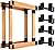 Amagabeli Set of 4 Pack Outdoor Firewood Log Storage Rack Bracket Kit Fireplace Wood Storage Holder Adjustable Length Log Stacking Stand Holder for Wood Burning Fire Pits Black