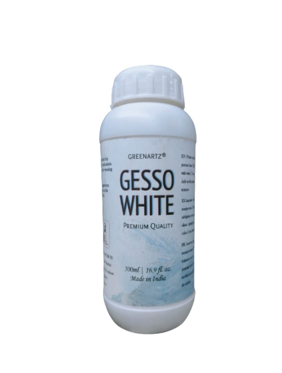 500ml white gesso for acrylic oil painting | universal smooth primer | texture medium for wood canvas clay (800g)
