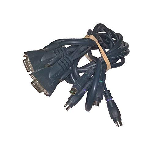 NC56 N.c. Inline - Cable Adaptador de KVM (Conector VGA Macho de 14 Pines a Conector VGA Macho de 14 Pines Macho y 2 Macho de 2,4 m)