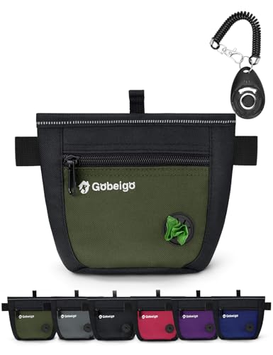 Gobeigo Dog Treat Pouch and Training Clicker, Upgrade Two Magneti...