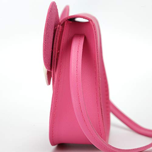 little mouse ear bow crossbody pursepu shoulder handbag for kids girls toddlersrose pink