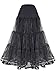 Shimaly Women's Floor Length Wedding Petticoat Long Underskirt for Formal Dress (XL-3XL, Black)
