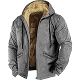 QOAAIE Men's Casual Warm Zip Up Outerwear Thicken Winter Fleece Heavyweight Overcoat Cozy Sherpa Lined Coats...