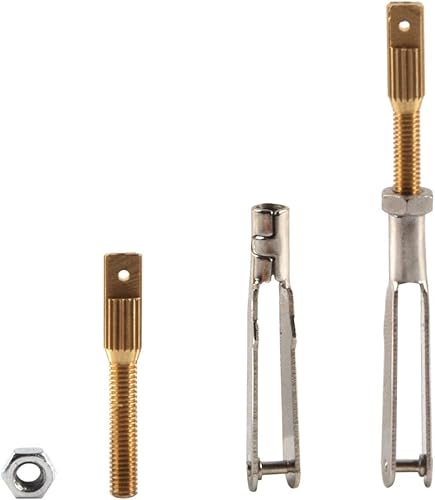 Miniatura 2 de Pieza de avión RC, 10 piezas M2M3 RC modelo de hierro metal horquilla Chuck tirador de varilla de tracción conector acoplador tornillo piezas de