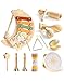 ROBOTIME Baby Musical Instruments Set, 11 PCS Wooden Toddler Musical Toys with Xylophone Percussion Instruments, Montessori Musical Toys for Preschool Kids Girls Boys
