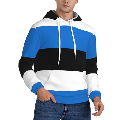 Pull à capuche Estonie pour homme sweat sport décontracté chaud du S au 4XL