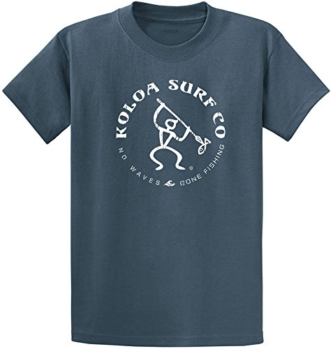 Koloa Vintage Fisherman Logo Heavy Cotton T-Shirts in Regular, Big & Tall