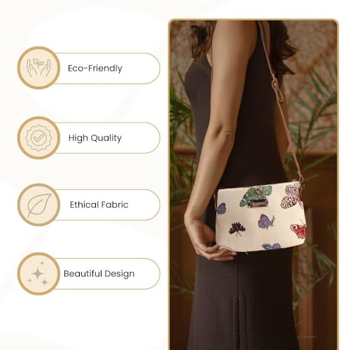 Image of Signare Tapestry Crossbody Bag Sling Shoulder Purse for Women