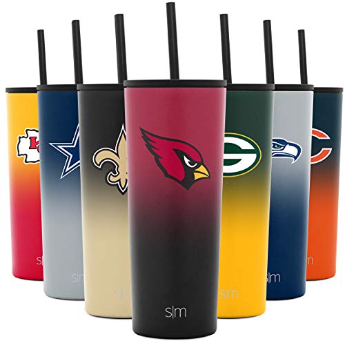 Simple Modern Licensed Arizona Cardinals 24Oz Classic Tumbler, Gifts For Men Fathers Women Youth, Stainless Steel Vacuum Insulated Football Sports Fan Coffee Mug Merchandise Gear, Ombre #TOP9