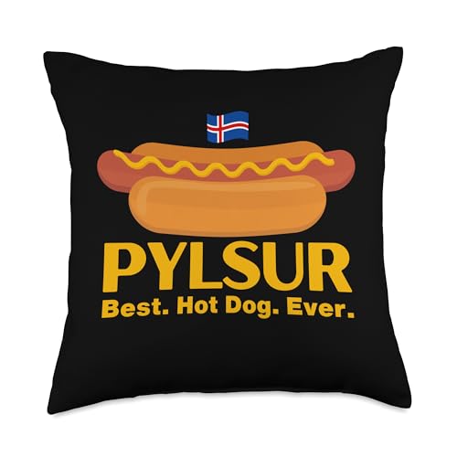 Pylsur Icelandic Hot Dog Throw Pillow