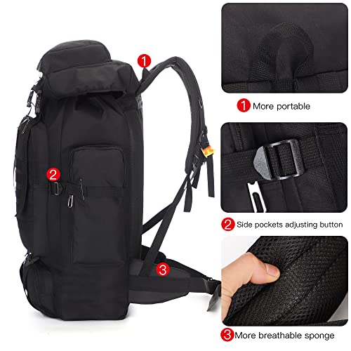 Kxbunqd 100L Hiking Camping Backpack Tactical Backpack For Men Large Survival Hunting Waterproof Backpack Molle Rucksack Military Camping Backpacking Daypack #TOP4