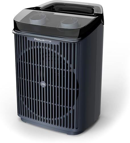 Rowenta Intense Comfort Aqua, Calefactor de baño seguro, silencioso, hasta 2400 W de potencia, Modo Eco, Fácil transporte, Tamaño compacto, Apagado automático, SO6550F0