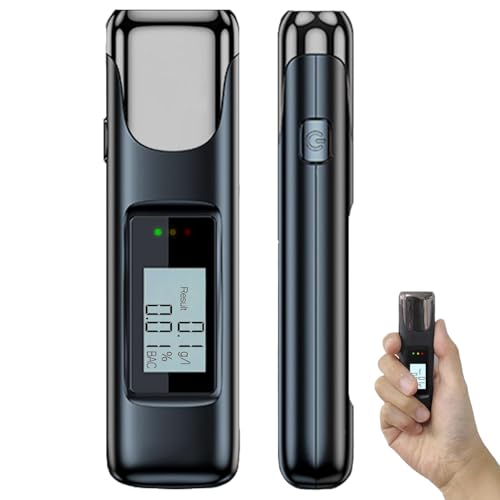 SUNXBUK Alcoholimetro Homologado,Test Alcoholemia con Pantalla LCD y Batería Recargable USB,Alcoholimetro Digital,Test de Alcoholemia Fiable y Rápido,Ideal para Uso Personal, Doméstico y Fiestas