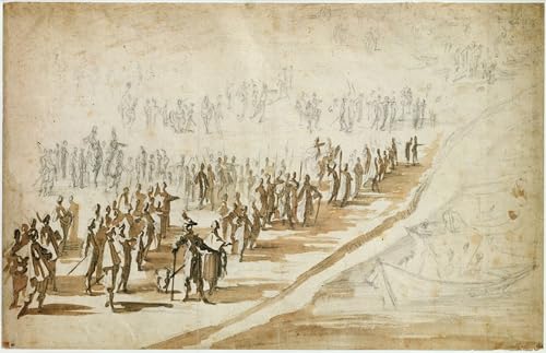Art tableau Louis XIII et le cardinal de Richelieu Jacques Callot impression sur toile 60x90cm