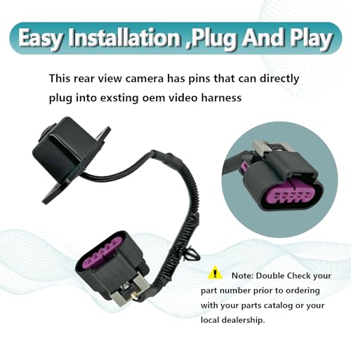 Image of Rear View Back Up Camera Compatible with 2007 2008 Chevy Avalanche Cadillac Escalade EXT Reverse Park Assist Backup Camera Replace 15173618 1960120 590-114