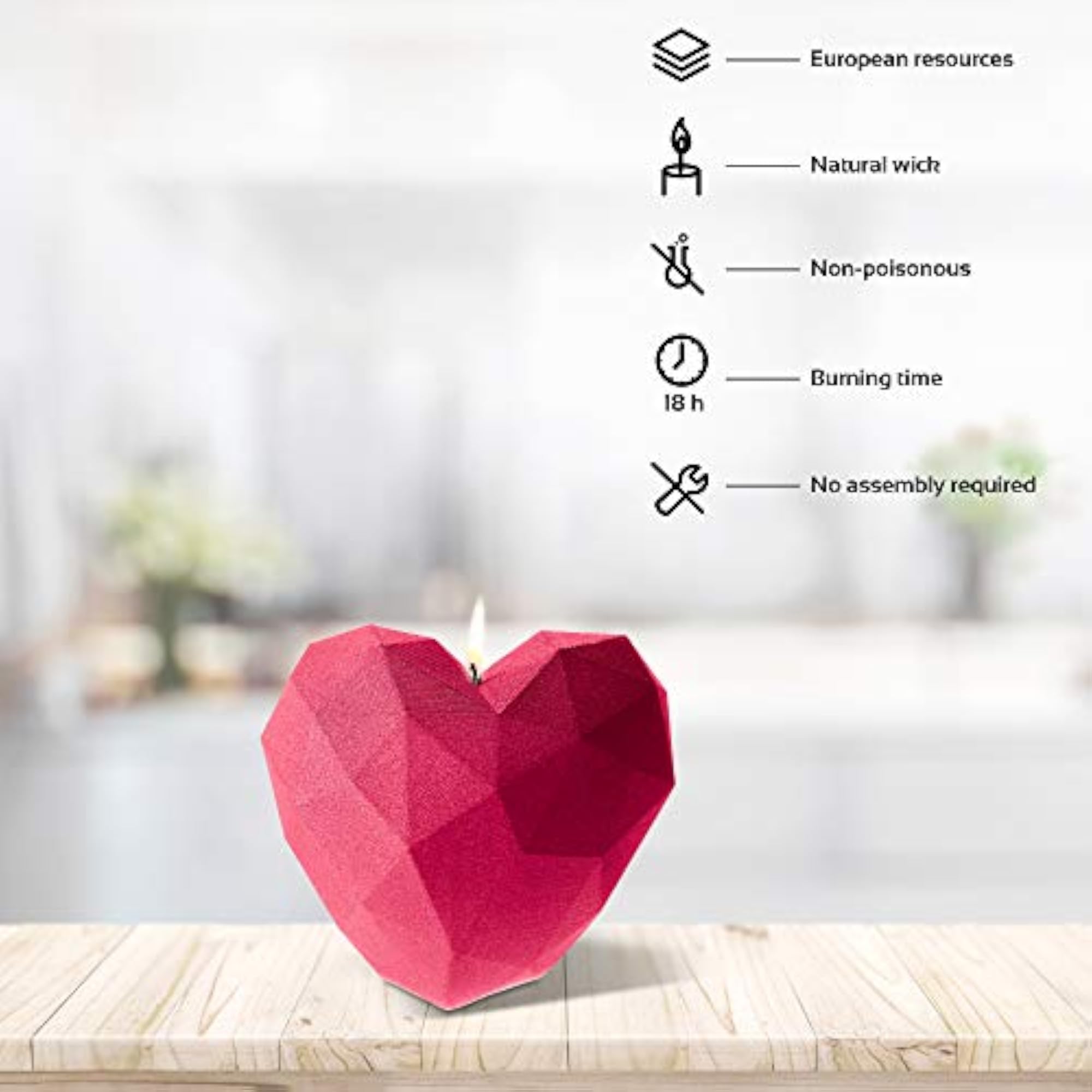 Heart Love Edition Decorative Candle
