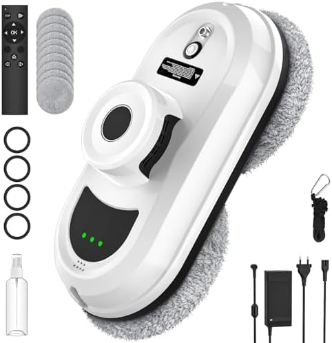 Robot Glass Cleaner, 5600pa Electric Window Cleaner, 3 Cleaning M...