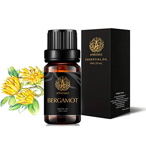Aromatherapie-Bergamotte-ätherisches Öl, 10ml 100% reines Bergamotte-ätherisches Öl für Diffusoren, Therapeutic Grade Bergamottöl für Luftbefeuchter, Aromatherapie Bergamotte-Öl für Haut & Haarpflege