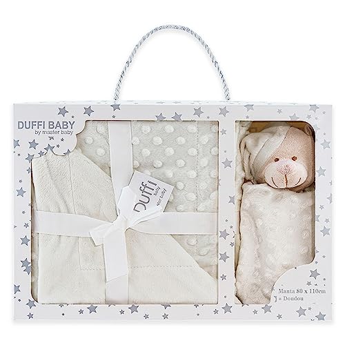 variouss Manta de Burbuja para Bebe y Dou Dou Osito (Beige)