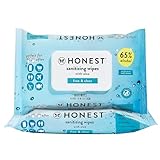 The Honest Company Fragrance-Free Sanitizing Alcohol Wipes, Antibacterial, Safe for Hands Kills 99% of Germs, Made With Aloe, 100 Count, (2 Packs 50)