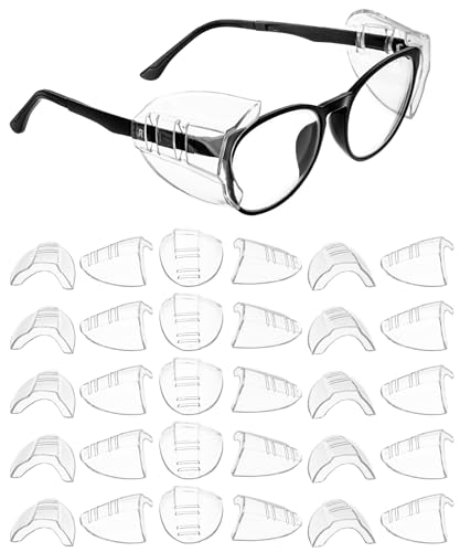 UNCO- Safety Side Shields for Glasses, 30 pcs, Clear Eyeglass Side Shields for Prescription Glasses