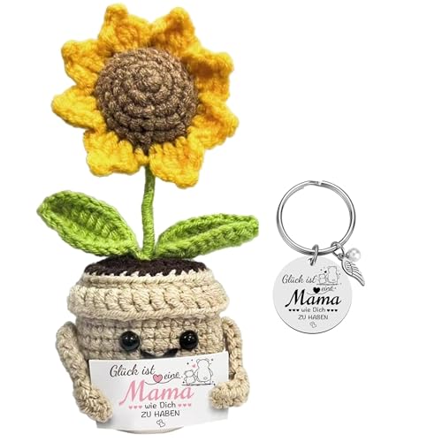 iTbxzzy Geschenke für Mama Mutter Geburtstagsgeschenk für Mama Geschenk Muttertagsgeschenk Deko Muttertagsgeschenke Weihnachten Handgefertigtes Sonnenblumen Schlüsselanhänger