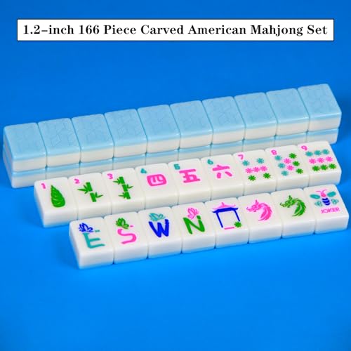 YANMEIYA Juego Americano Mahjong Set con 166 Fichas miniatura 6