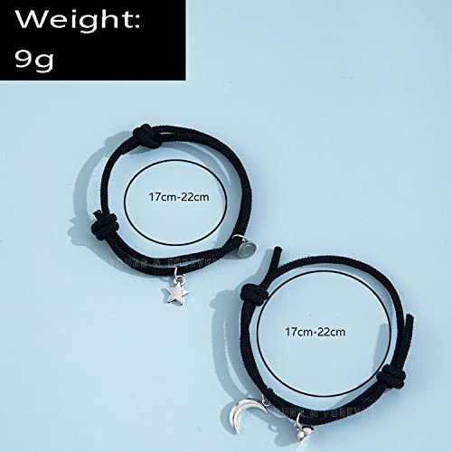 Image of Young & Forever Gift Fashion Long Distance Touch Gold Silver Rose Gold Couples Friendship Best Friend hand Couple matching Mens Magnetic Magnet bracelets for Women /Girls Silver bracelet for Men /Boys