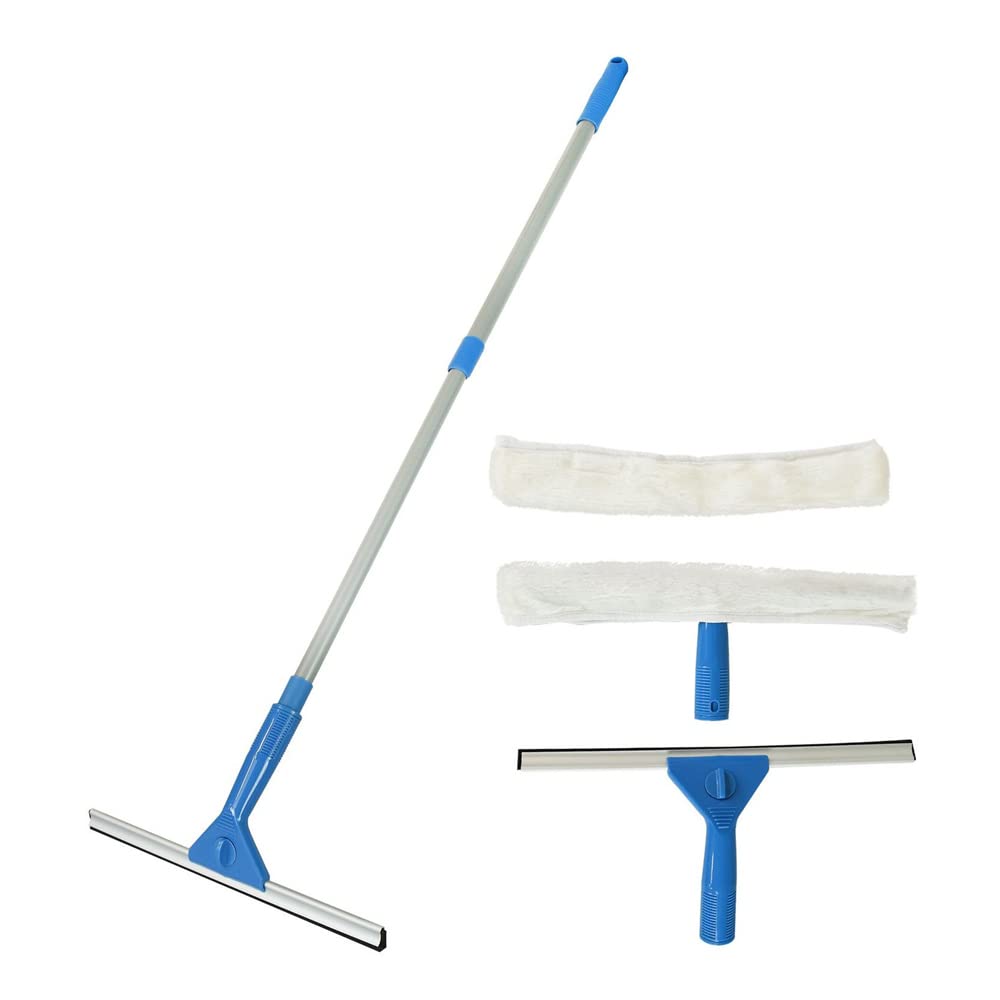 Zale Yardley Window Cleaning Kit Pack Of 4, Glass Window Cleaner, Window Wiper, Pole With Squeegee Cleaner, Glass Cleaning Equipment