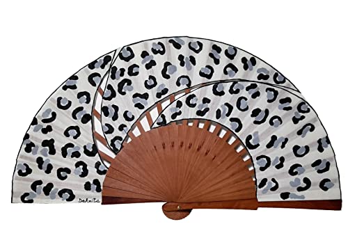 Éventail espagnol en bois contre la chaleur avec style flamenco élégant