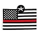Thin Red Line USA Flag, 3x5 ft with Embroidered Stars, Sewn Stripes, Brass Grommets, UV Fade Resistant, Black White and Red American Police Flag Honoring Law Enforcement Officers
