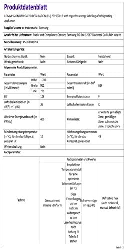 Samsung RS6HA8880S9/EG Side-by-Side Kühlschrank, 178 cm, 614 ℓ, 225 ℓ Gefriervolumen, Family Hub, Edelstahl Look