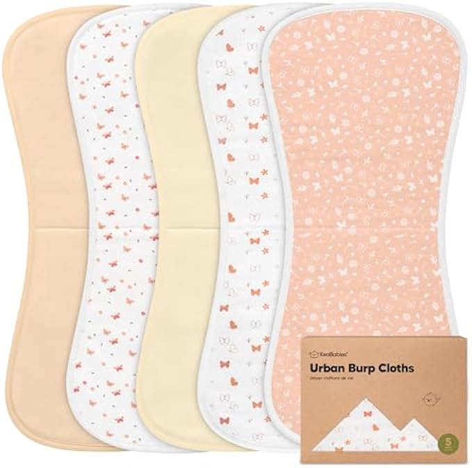 Organic Burp Cloths for Baby Boys and Girls - 5-Pack Super Absorbent Burping Cloth, Burp Clothes, Soft & Plush Newborn Towel, Milk Spit Up Rags, Burpy Cloth Bib for Unisex,Burping Rags(Constellation)