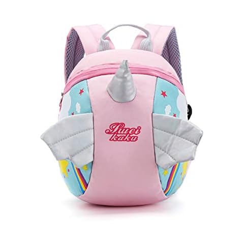 Topways® Cute Unicorn Girl Toddle Backpack, Girls Schoolbag with Walkers Tether Belt, Walking Strap Rucksack with Reins for Girls Age 2 3 4 5 Cover