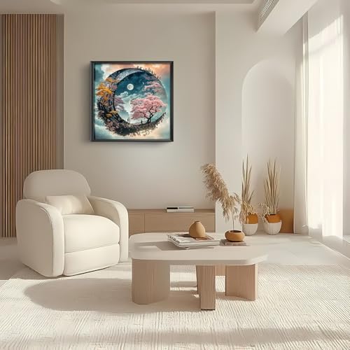 50% Off 5D Moon Tree Diamond Painting Kit for Adults - 12x12 Inch - Image 4