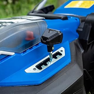 Hyundai 40v Battery Lawnmower, 38cm / 380mm, 5 Cutting Heights, Lithium-ion Cordless Lawnmower With Battery And Charger, 40L Grass Bag & 3 Year Warranty, Blue