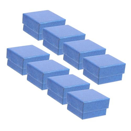 GETAJGHSD Cajas De Joyería Compactas Azul Noche Esponja, Pequeñas Para Anillos y Collares, Organizador Resistente Para Regalos y Almacenamiento, Pack De 10 Unidades, 5x5x3 Cm